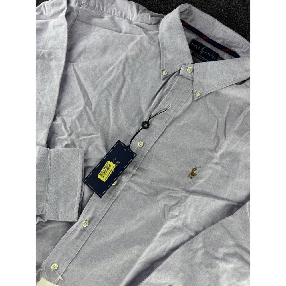 NWT Ralph Lauren Lavender Oxford Button Down Shirt XXL Classic Fit